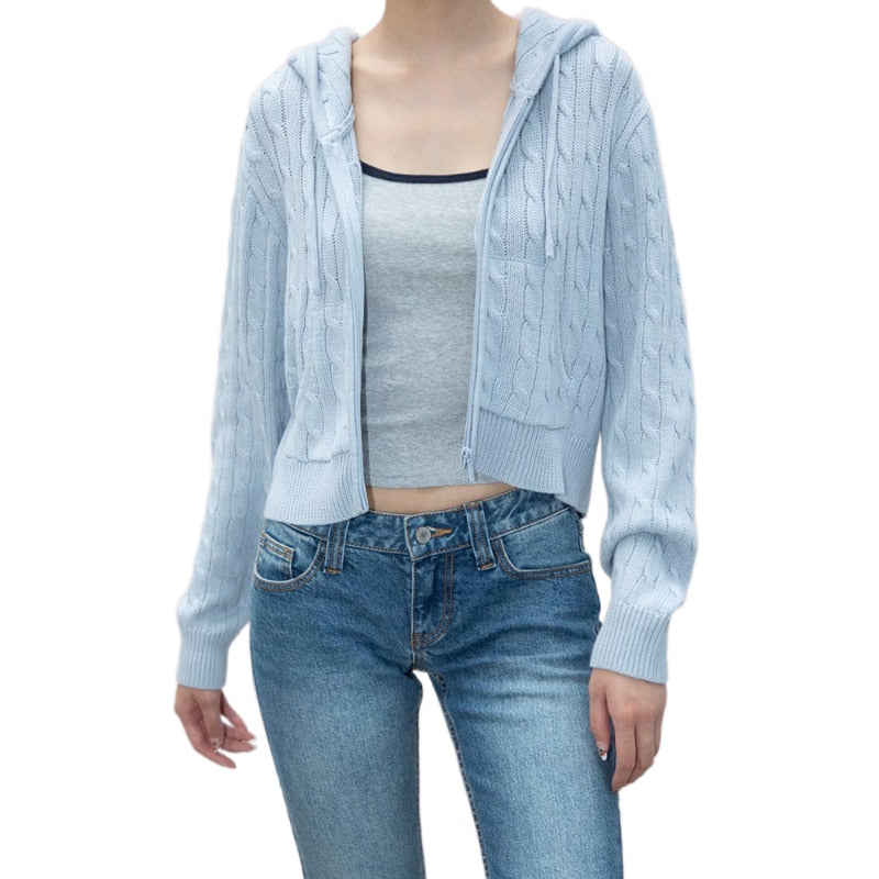 Brandy Mandy Sweaters Women White Knit Sweater Autumn Winter V Neck Long Sleev Knitted Sweater Navy Pullover Brandy Girl Sweater
