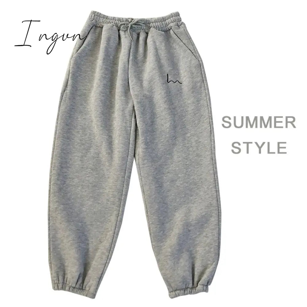 Ingvn - Smiley Face Embroidery Sweatpants