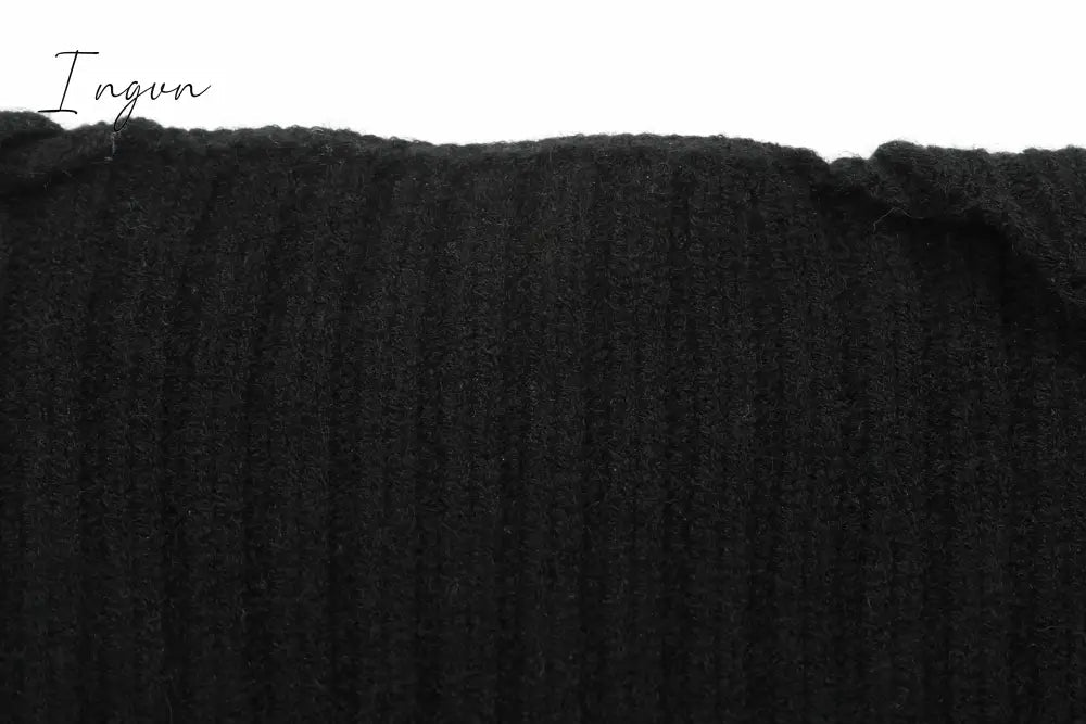 Ingvn - Sexy cropped cardigan knitted short cardigan sweaters for women fashion cute tops korean style long sleeve top batwing sleeve