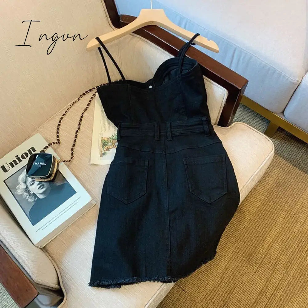 Ingvn - Hand-painted new slim dress