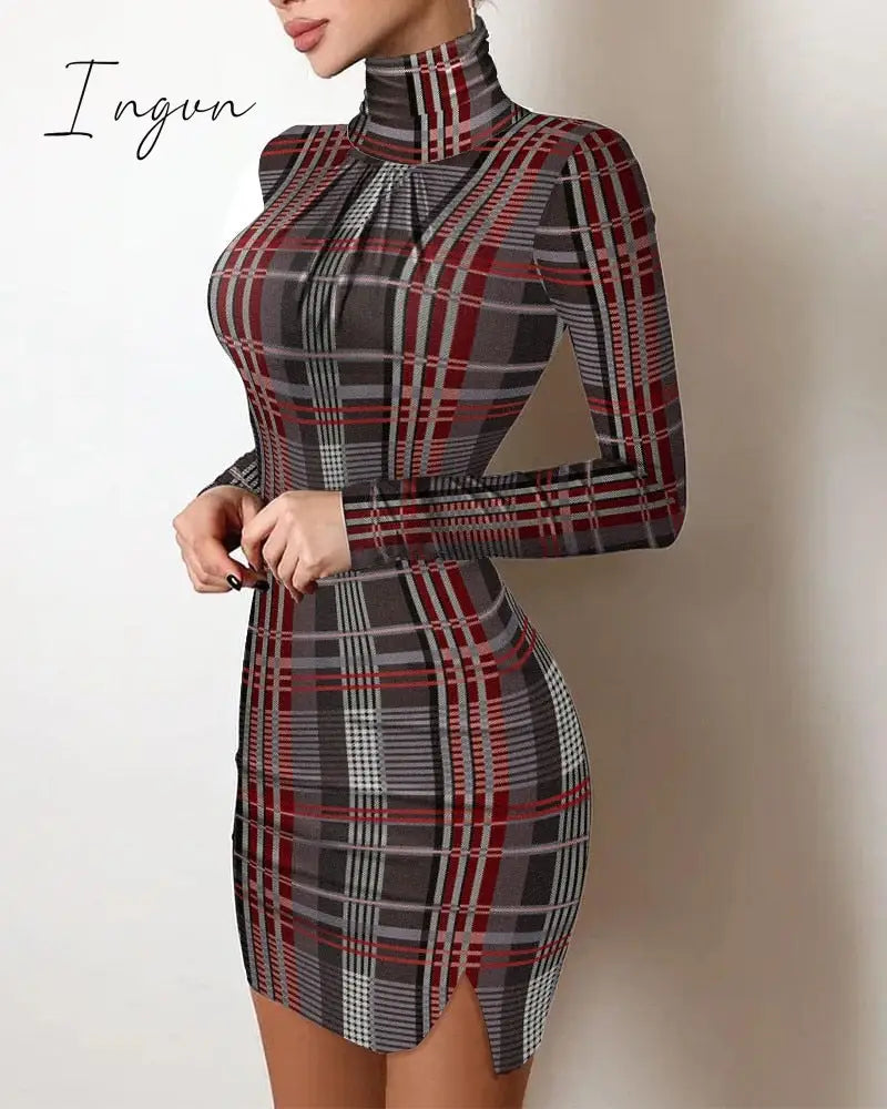 Ingvn - Y2K Sexy Floral Print Contrast Mesh Bodycon Dress Geometric Night Out Vestidos Mini Casual Daily Women Floral Dress