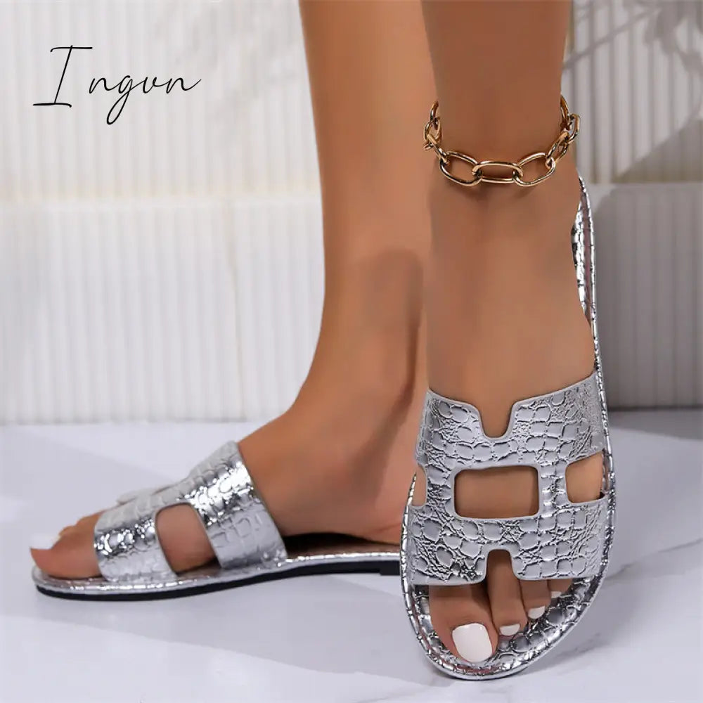 Ingvn - Casual Patchwork Solid Color Round Comfortable Shoes