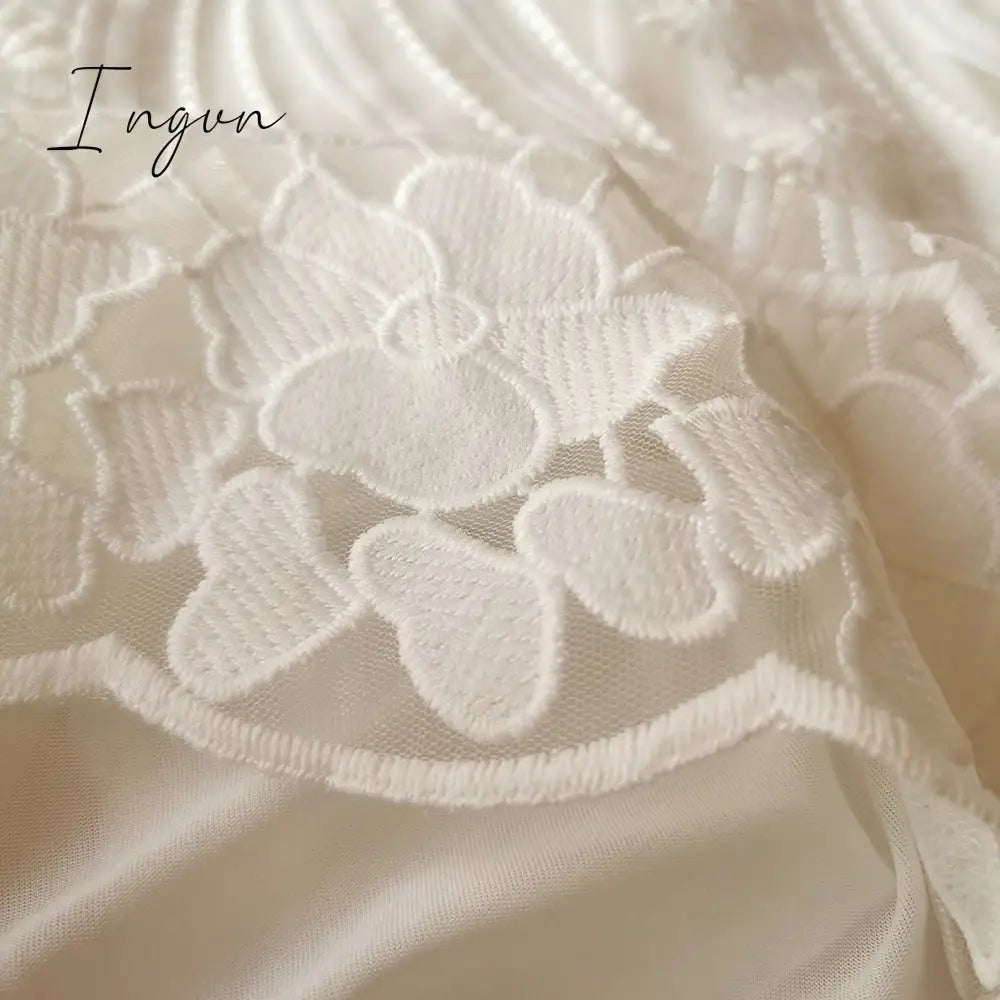 Ingvn - 2023 Summer Fashion Midi Dress Elegant Evening Party White Dresses for Women Classy Prom High-waist Lace Ruffle Female Clothing