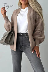 Ingvn - Elegant Solid Pocket V Neck Outerwear
