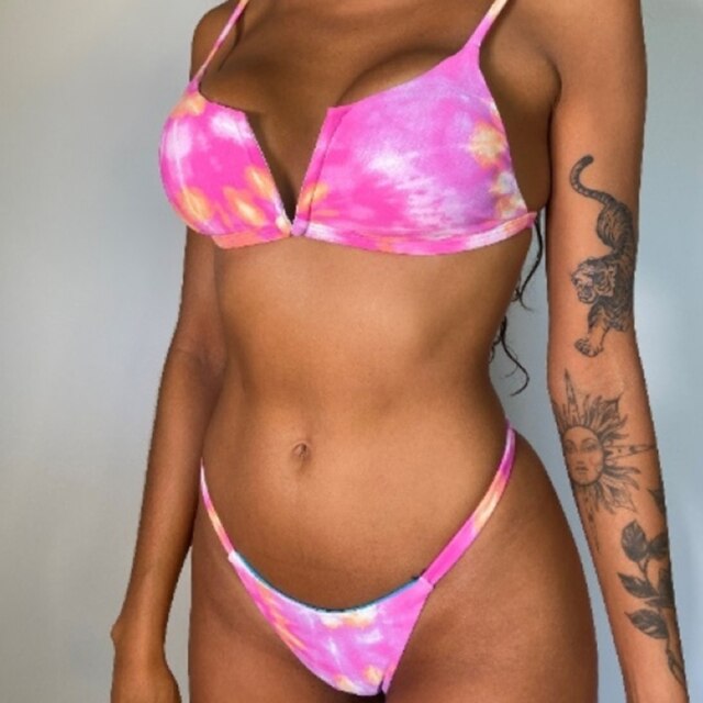 New Arrival Summer Women Two Piece Swimsuit Sexy Bikini Violet Steel Bracket Swimwear Female Bathing Suits Beachwear