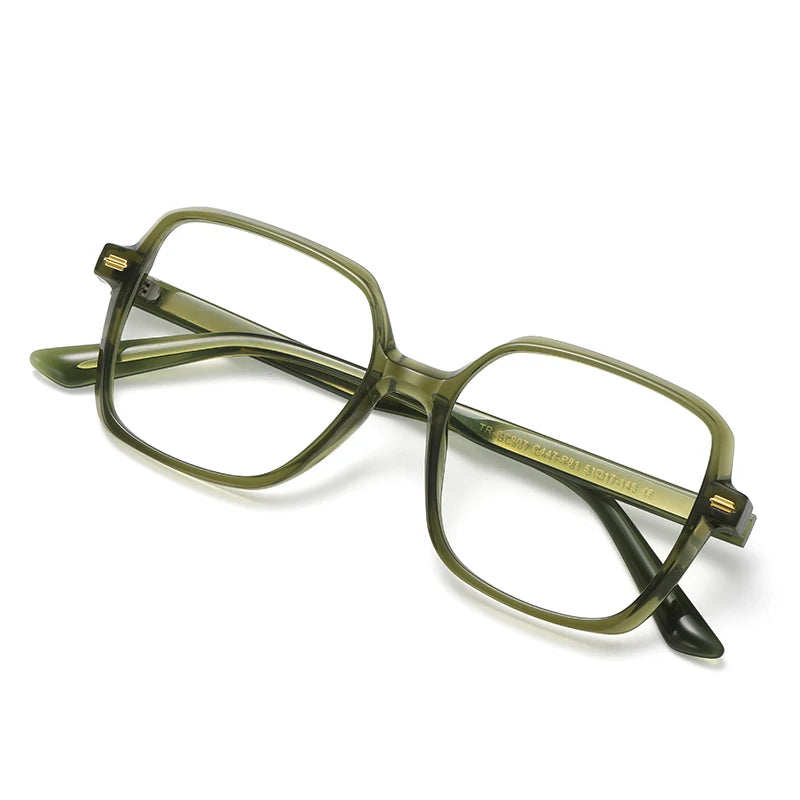 INGVN  Women Fashion Acetate Blue Light Blocking Computer Glasses Without Degrees Female Square Eyewear Spectacles Frames