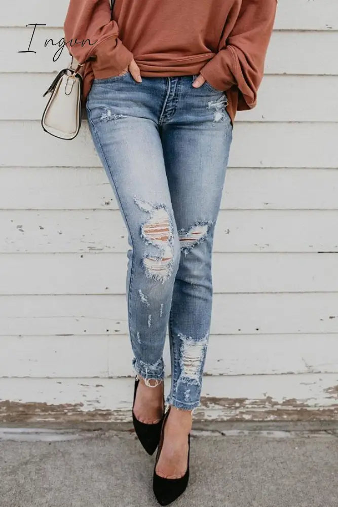 Ingvn - Slim Hole Elastic Leggings