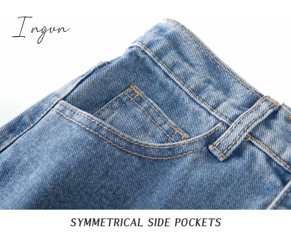Ingvn - Harem Pants Vintage High Waist Jeans Woman Boyfriends Women's Jeans Full Length Mom Jeans Cowboy Denim Pants Vaqueros Mujer
