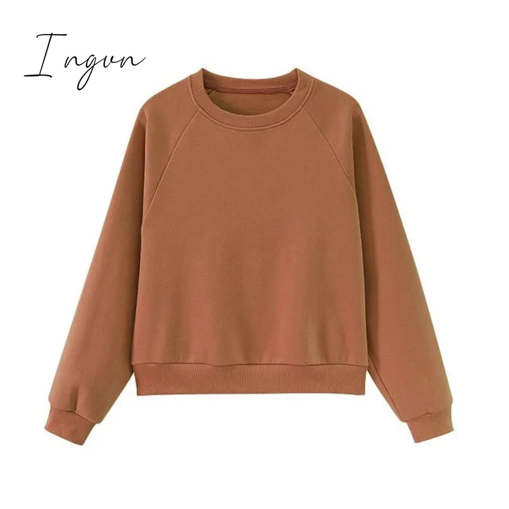 Ingvn - toppies Womens Tracksuits Hooded Sweatshirts Autumn Winter Fleece Oversize Hoodies Solid Pullovers Jackets Unisex Couple