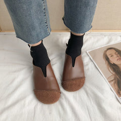 Mori girl retro Literary shallow mouth flat shoes soft bottom wild breathable casual women's single shoes