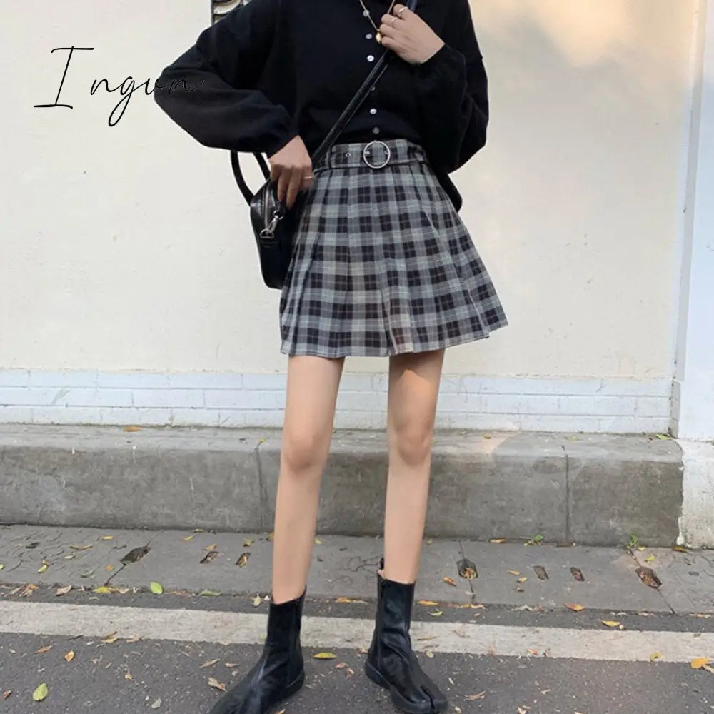 Ingvn - 90s Plaid Skirt