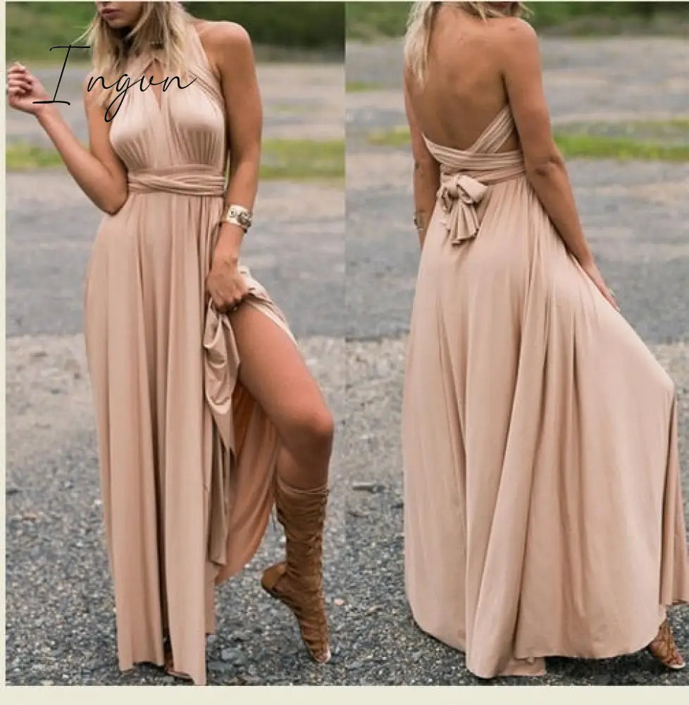 Ingvn - Sexy Long Women Dress Bridesmaid Formal Multiway Wrap Convertible Harajuku Infinity Maxi Dresses Robe Longue Vestidos
