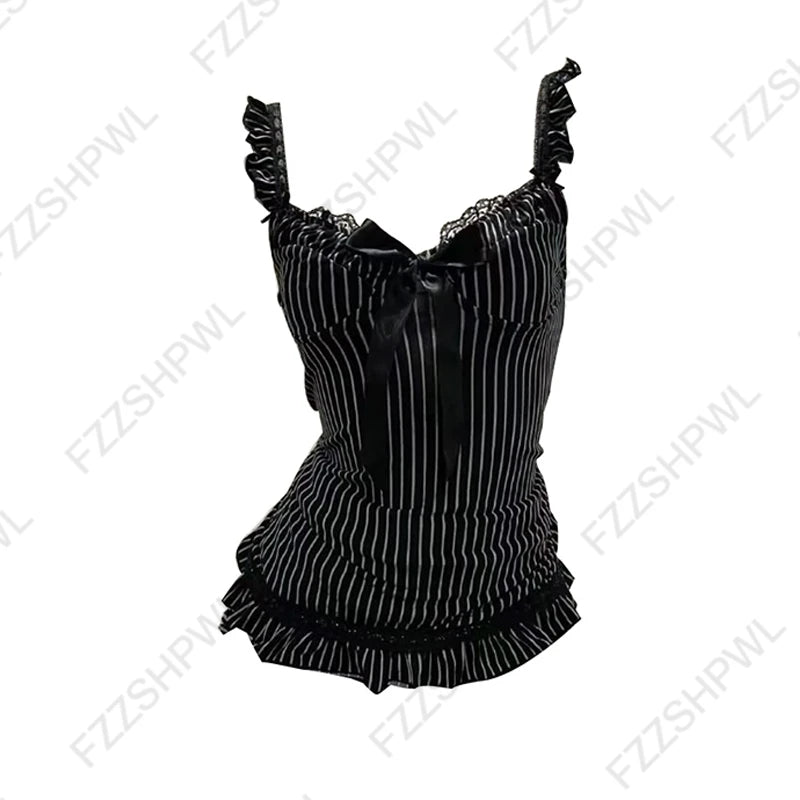 2000s New Fashion Hot Girls Casual Leopard Print Tube Top Punk EMO Rock Aesthetic Crop Top Y2K Harajuku Retro Women's Streetwear