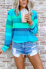 Ingvn -  Rainbow Striped Multicolor Thin Tops(5 Colors)
