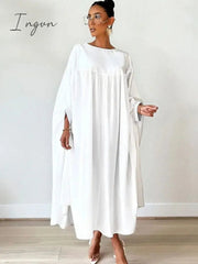 Ingvn - African Dress For Women Boubou Africain Femme Solid Color Dashiki Clothes Long Sleeve Ankara Dresses Girl Party Dress