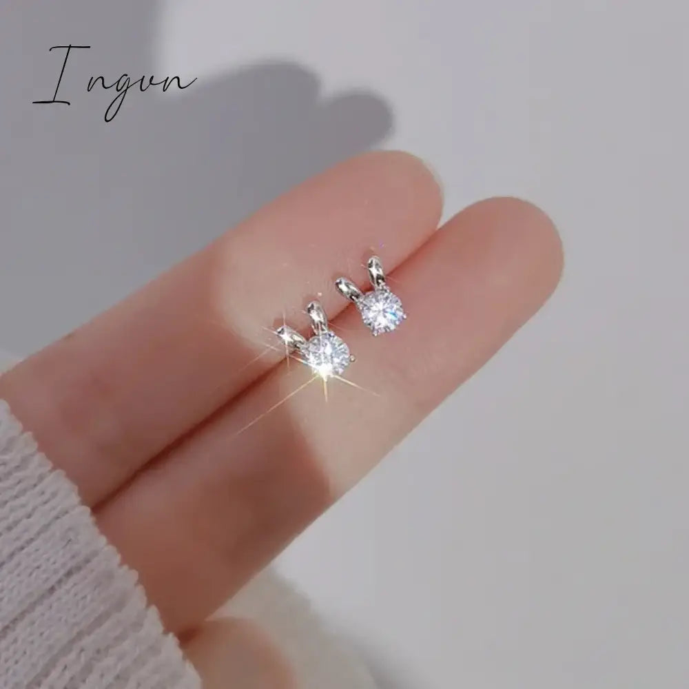 New Hollow Circle Imitation Pearl Stud Earrings For Women Zircon CZ Rhinestones Irregular Design Earring Female Unusual Jewelry