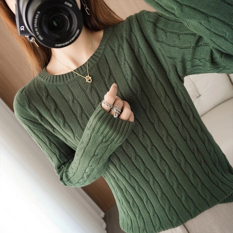 Brandy Mandy Sweaters Women White Knit Sweater Autumn Winter V Neck Long Sleev Knitted Sweater Navy Pullover Brandy Girl Sweater