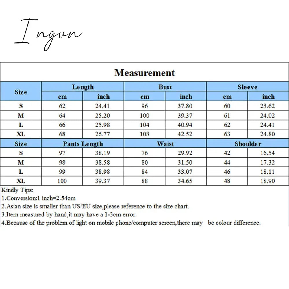 Ingvn - Winter Fashion Outfits for Women Tracksuit Hoodies Sweatshirt and Sweatpants Casual Sports 2 Piece Set Sweatsuits