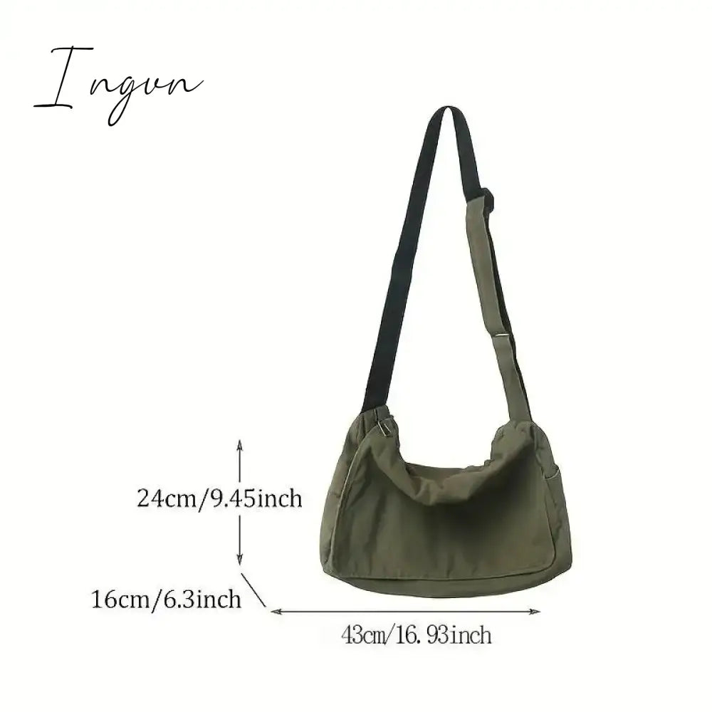 Ingvn - Women's Messenger Bag Vintage Handbag Canvas Teenager Shoulder Tote Bags Casual Handbag Crossbody Handbags