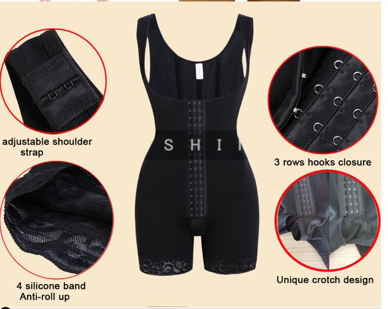 Voguable Breasted Lace Butt Lifter High Waist Trainer Body Shapewear Women Fajas Slimming Underwear with Tummy Control Panties