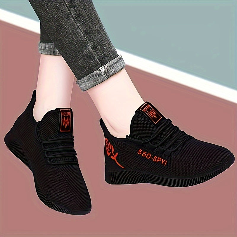 Women's Breathable Casual Sneakers - Lightweight, Lace-Up Low Tops with Soft Microfiber & PVC Insole for All Seasons