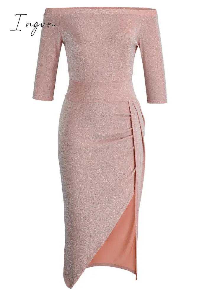 Ingvn - Florcoo Wrap Hip Slit Collar Maxi Dresses(5 Colors)