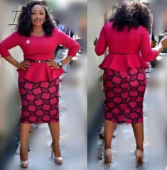 Ingvn - new elegent fashion style summer african women cotton plus size  dress L-5XL