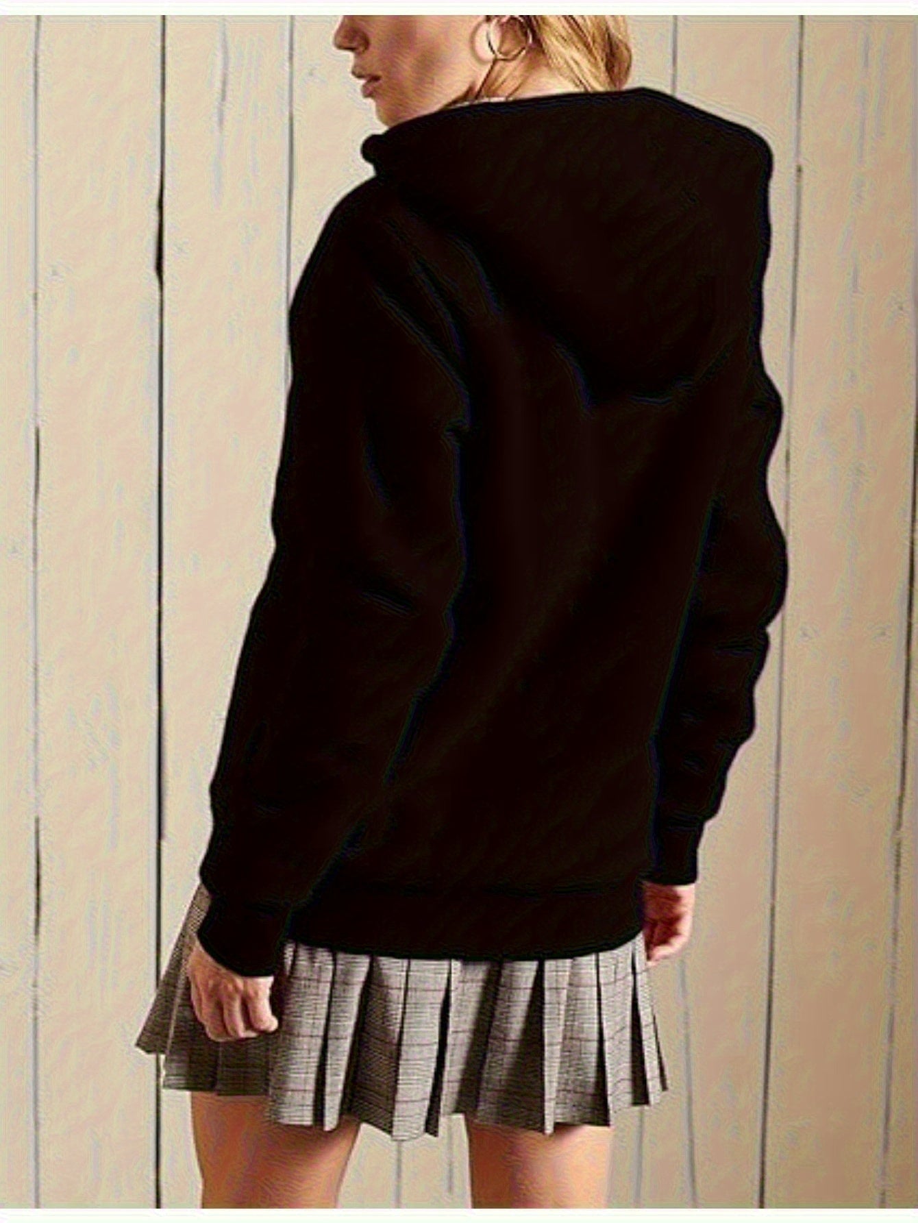 Full Zip Up Women's Casual Sherpa Lined Hoodie Sweatshirt Jacket Coat