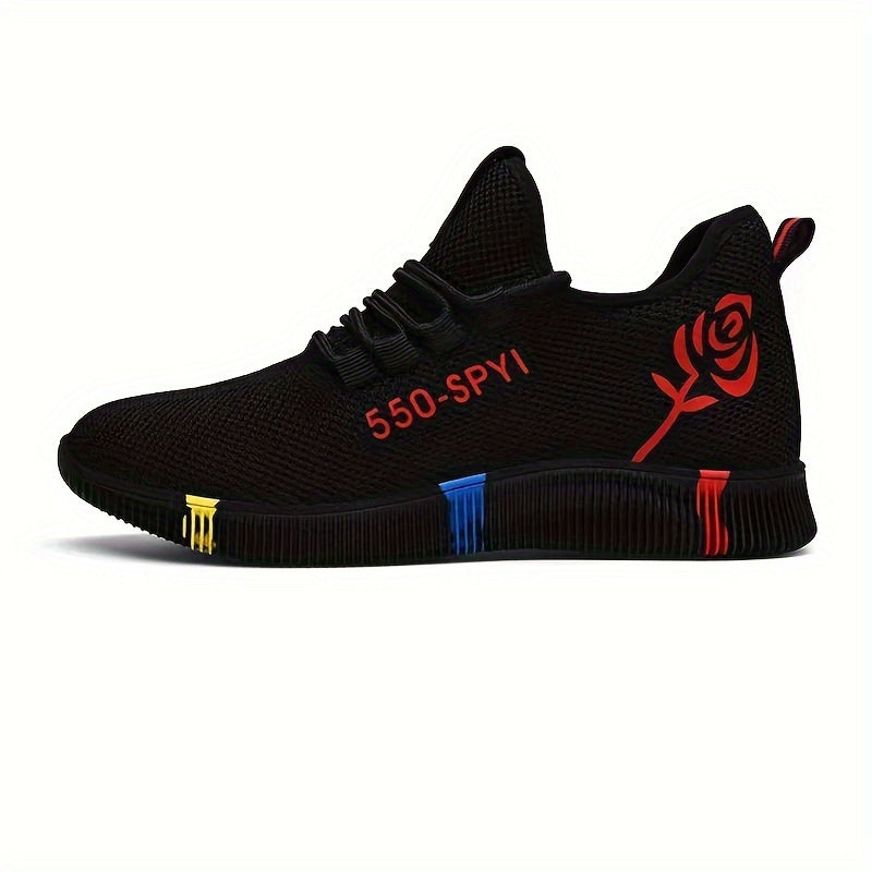 Stylish Comfort Sneakers - Women's Breathable Athletic Shoes for Casual Running, Fashion Flat Heel with Colorful Design, Soft Sole, Lightweight, and Slip-Resistant Outsole