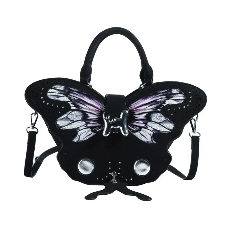 Ingvn  Y2k Gothic Shoulder Bag for Women Butterfly Black Aesthetic Handbag Hot Girl Fashion Harajuku Style Exquisite Crossbody Bag