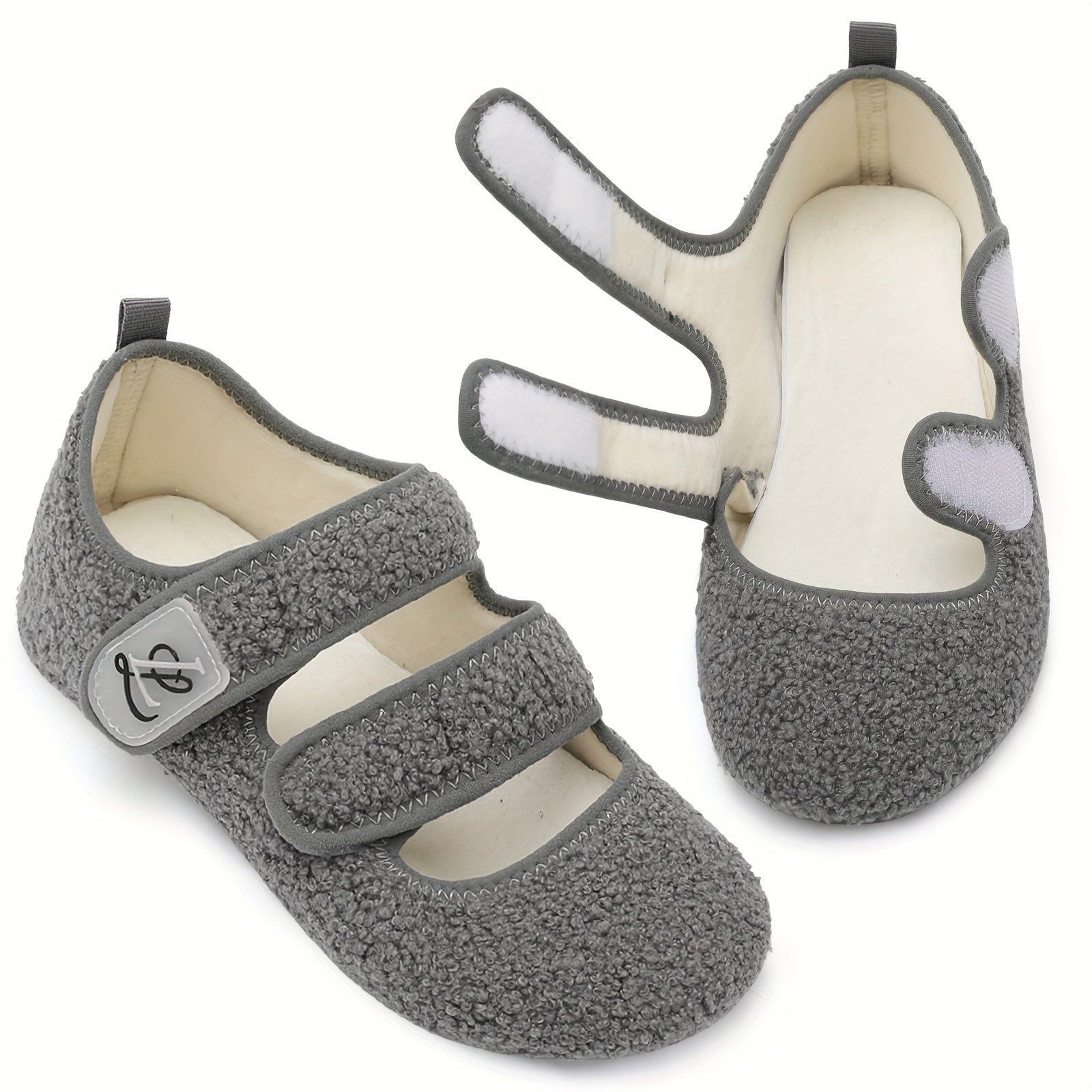 Cozy Wide Fit Slippers for Women - Soft, Lightweight, Non-Slip Rubber Sole, Hook-and-Loop Fastener, Breathable Fabric Upper, EVA Insole, Perfect for Indoor/Outdoor Use in Fall Season