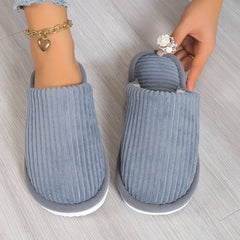 Ultra Cozy Plush Slippers - Soft, Warm, Closed-Toe, Fuzzy, Anti-Slip Sole, Indoor Shoes for Cold Winter Days - Perfect for Lounging Around the House