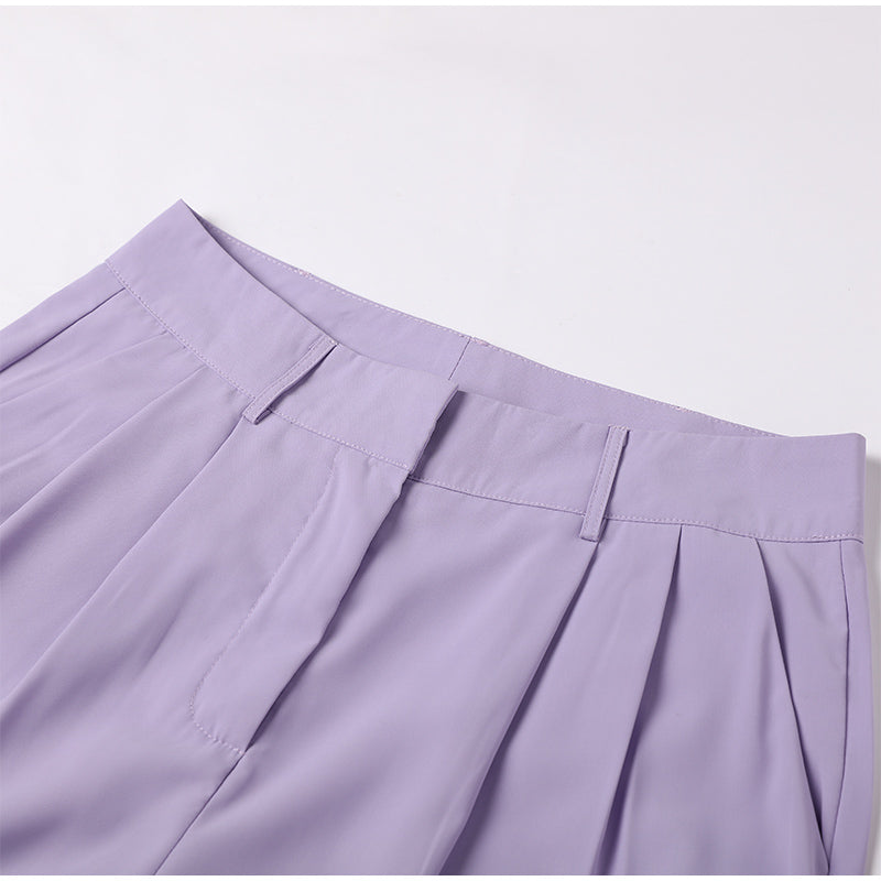 Voguable  Women High Waist Pants Casual Loose Office Lady Trousers Spring Summer New Fashion Solid Wide Leg Floor-Length Pants Female