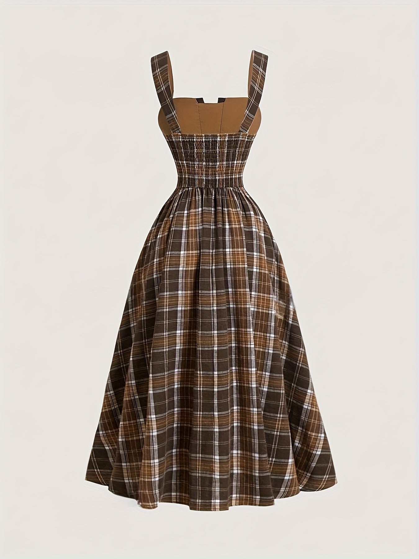 [Targeted Style]Plaid Long Dress