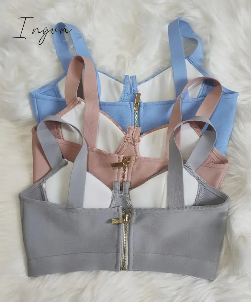 Ingvn - Summer New Women's Fashion Sexy Bandage 2 Two-piece Set Sleeveless Tight Short Top &  High Waist Flared Trousers Pants Set