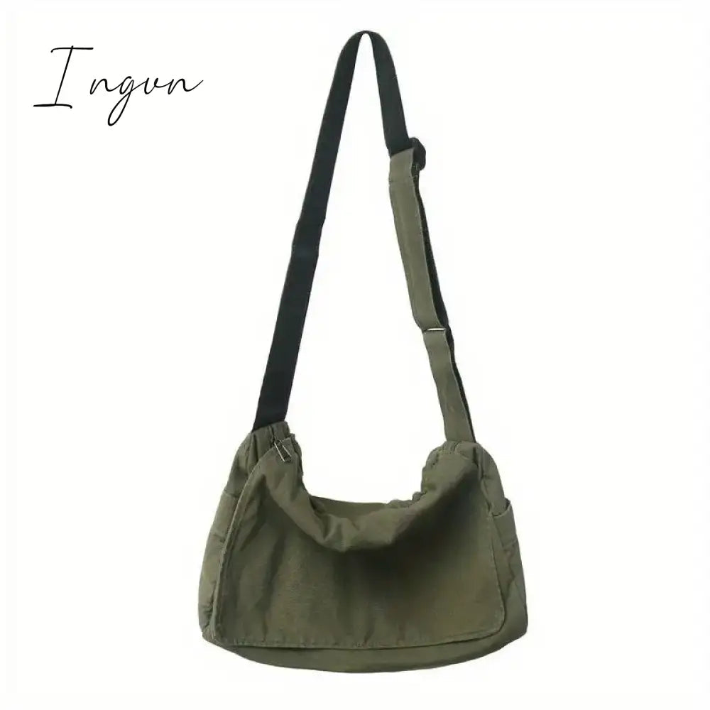 Ingvn - Women's Messenger Bag Vintage Handbag Canvas Teenager Shoulder Tote Bags Casual Handbag Crossbody Handbags