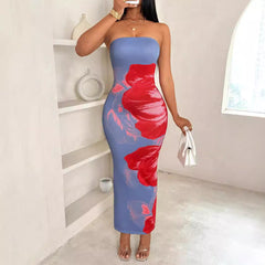 Pphmm going out outfits New SheIn Women Slim off Shoulder Contrast Color Floral Print Elegant Fashion Dress