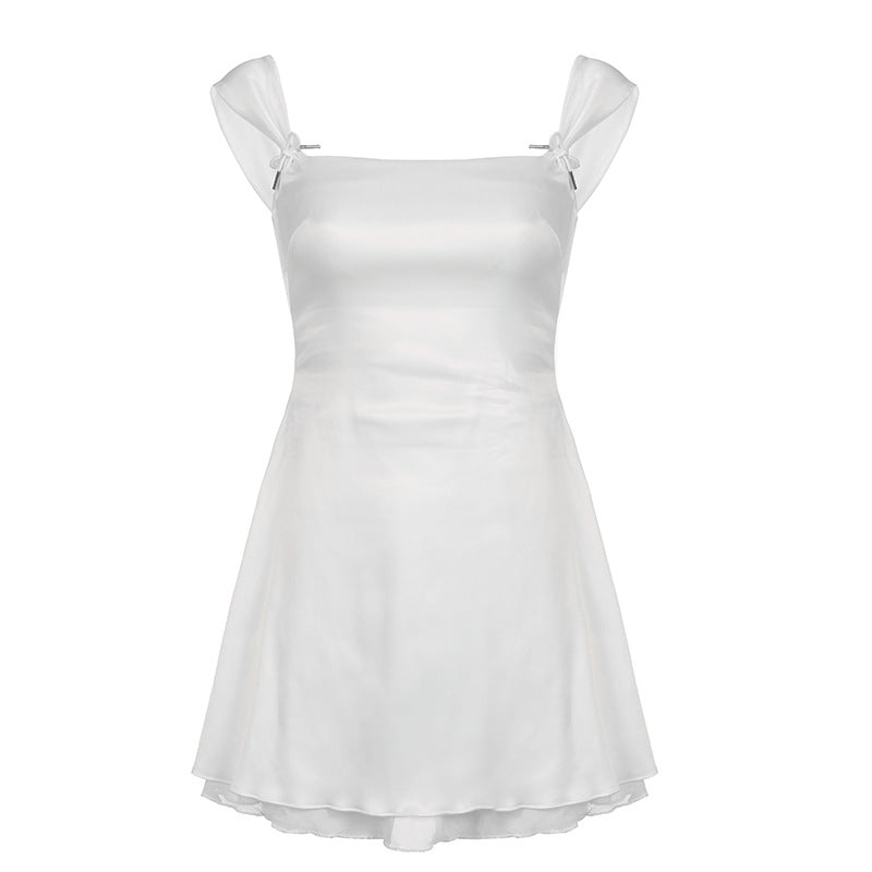 Pphmm outfit inspo Spring and Summer Women's Clothing Style Street Hot Girl Fashion Front and Back Wear Chiffon Sling Dress Women
