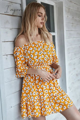 Ingvn - Dainty Daisy Off The Shoulder Dress