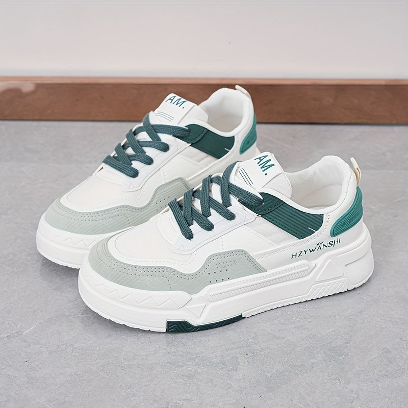 Women's Casual Platform Sneakers, Versatile Lace Up Outdoor Shoes, Comfortable Low Top Skate Shoes plus size