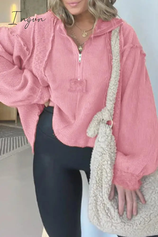 Ingvn - Casual Solid Make Old Turndown Collar Tops