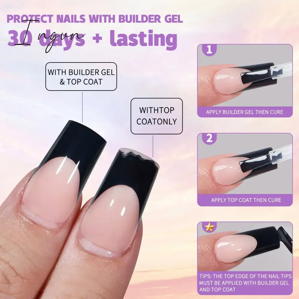 150Pcs/Box French Coffee Black False Nail Press On Acrylic Nails Almond Removable Art Tools For Diy
