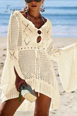 Ingvn - Hollow Knitted Beach Cover-up(4 Colors)