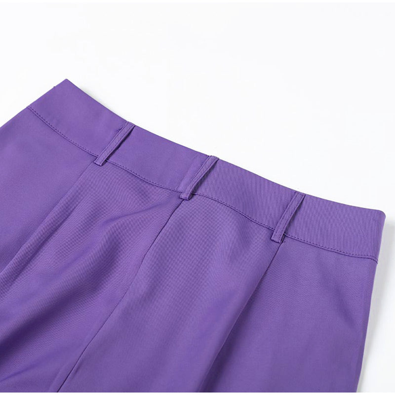 Voguable  Women High Waist Pants Casual Loose Office Lady Trousers Spring Summer New Fashion Solid Wide Leg Floor-Length Pants Female