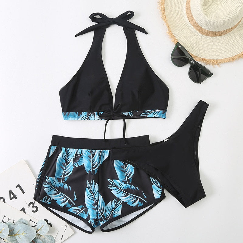 Sexy Bikini  Woman Swimsuit Women Swimwear Push Up Bikini Set Patchwork Biquini 3 Piece Summer Beach Bathing Suit Swim Wear
