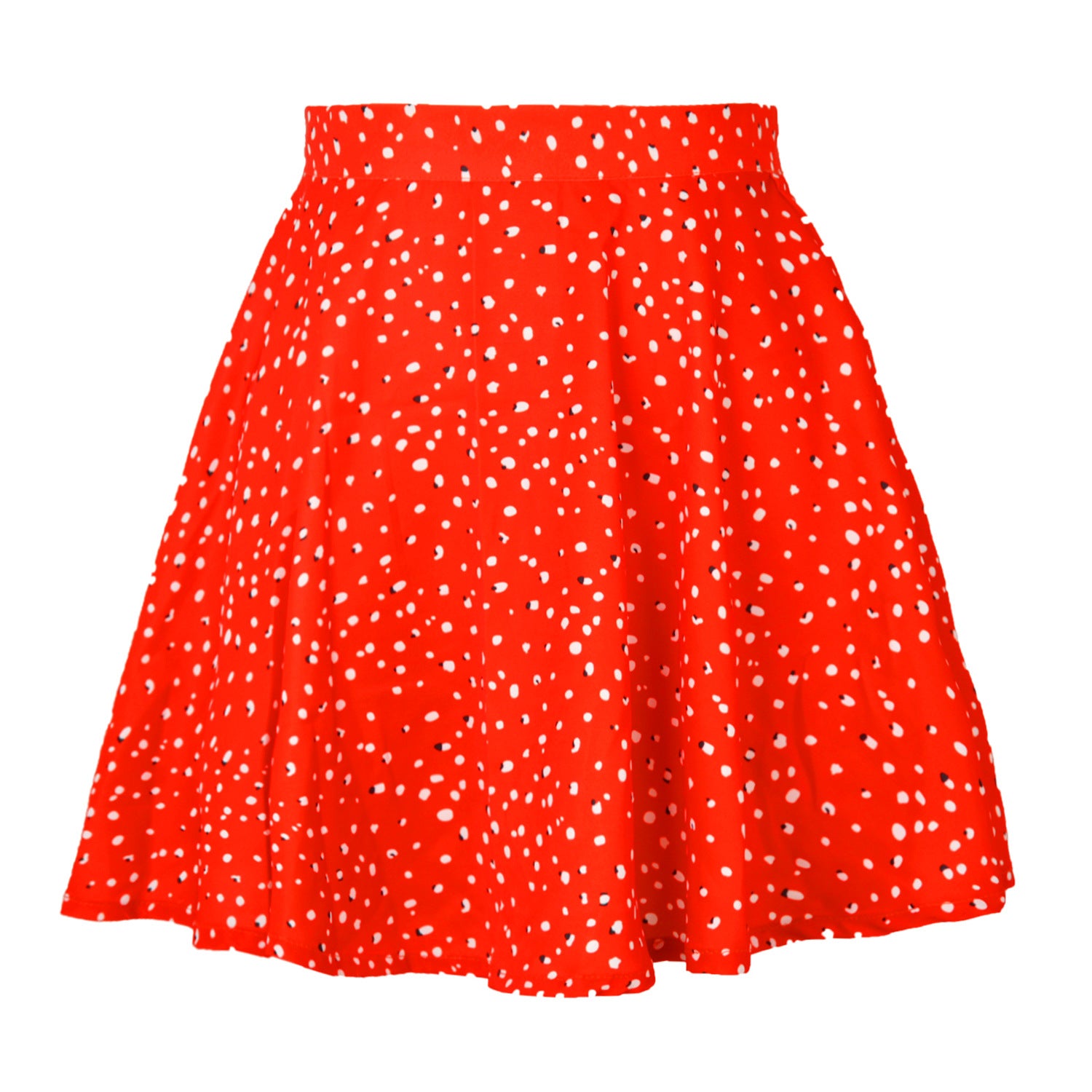 Women's European and American Floral Skirt High Waist Umbrella Skirt Invisible Zipper Chiffon Printed Skirt for Women