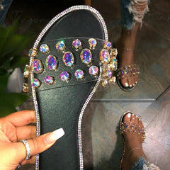 Ingvn - Gem Slip-On Clear Strap Slippers