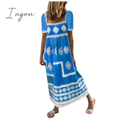 Ingvn - Bohemian loose casual large size dress