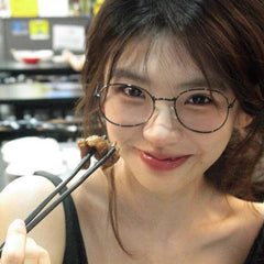 INGVN  Korea Trend Round Glasses Frame Women No Makeup Star Style Glasses Men Contrasting Cute Decorative Glasses