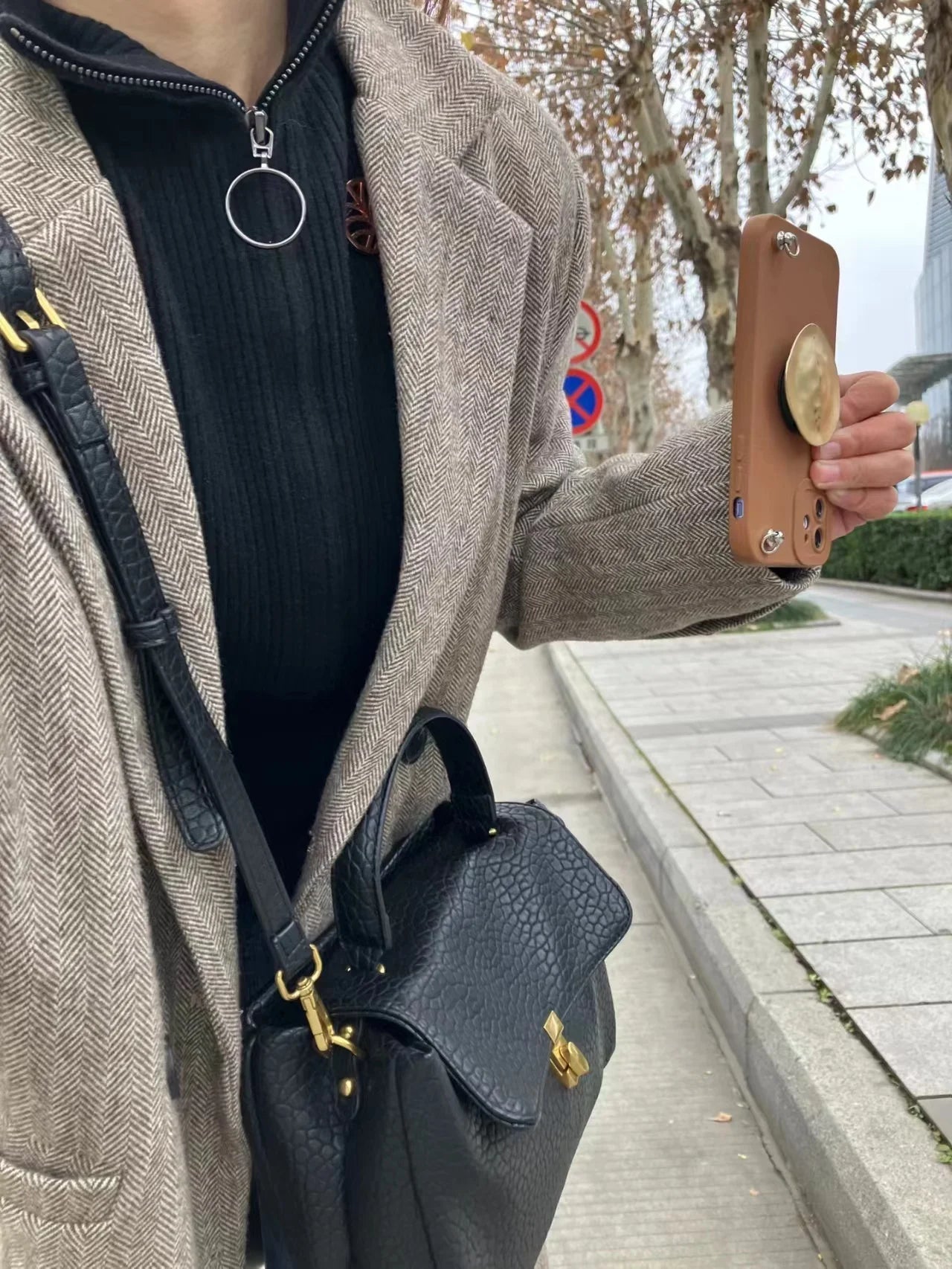 INGVN  Fashion Personality Solid Top-Handle Bag 2024 All Match Office Lady Women's Handbags Y2k Trendy Japanese Shoulder Crossbody Bags